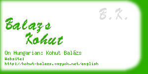 balazs kohut business card