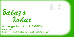 balazs kohut business card